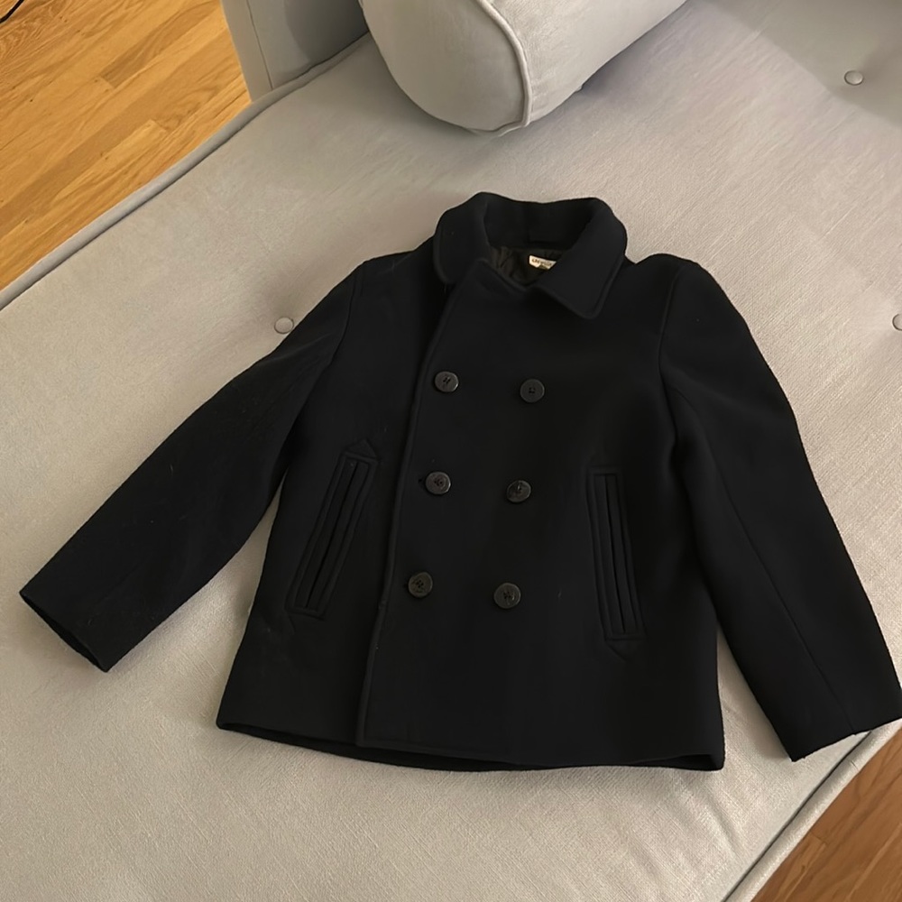 Boys size 10 J Crew Navy Pea coat